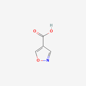 Isoxazole-4-carboxylic acid chemical structure (CAS 6436-62-0)