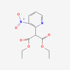 Diethyl 2-(3-nitropyridin-2-yl)malonate chemical structure (CAS 64362-41-0)