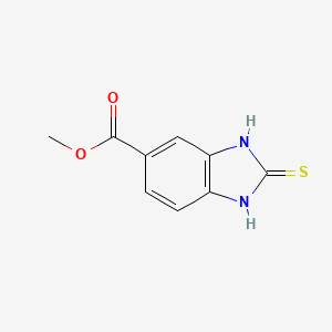 Methyl 2-thioxo-2,3-dihydro-1H-benzo[d]imidazole-5-carboxylate chemical structure (CAS 64375-41-3)
