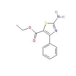Ethyl 2-amino-4-phenylthiazole-5-carboxylate chemical structure (CAS 64399-23-1)