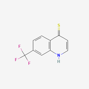 7-(Trifluoromethyl)quinoline-4-thiol chemical structure (CAS 64415-07-2)