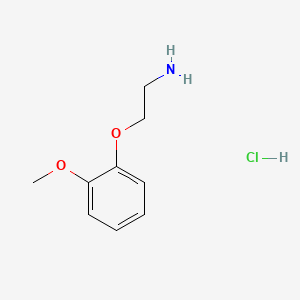 2-(2-Methoxyphenoxy)ethanamine hydrochloride chemical structure (CAS 64464-07-9)