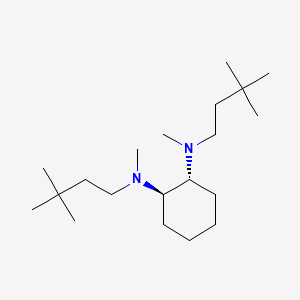 (1R,2R)-N1,N2-Bis(3,3-dimethylbutyl)-N1,N2-dimethylcyclohexane-1,2-diamine chemical structure (CAS 644958-86-1)