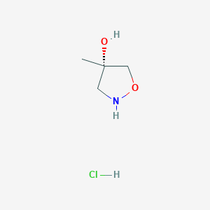 (S)-4-Methylisoxazolidin-4-ol hydrochloride chemical structure (CAS 644970-79-6)