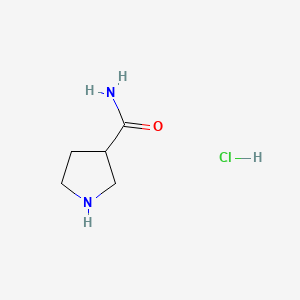 Pyrrolidine-3-carboxamide hydrochloride chemical structure (CAS 644972-57-6)