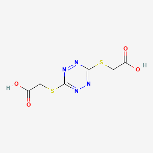 2,2'-((1,2,4,5-Tetrazine-3,6-diyl)bis(sulfanediyl))diacetic acid chemical structure (CAS 64499-89-4)