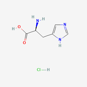 (S)-2-Amino-3-(1H-imidazol-4-yl)propanoic acid hydrochloride chemical structure (CAS 645-35-2)