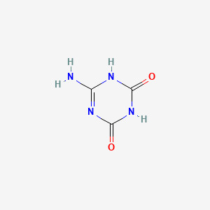 6-Amino-1,3,5-triazine-2,4-diol chemical structure (CAS 645-93-2)