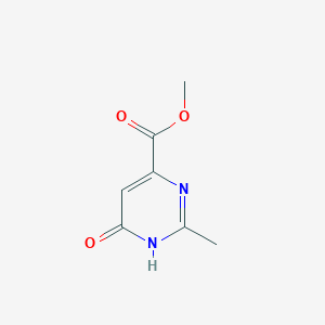 Methyl 2-methyl-6-oxo-1,6-dihydropyrimidine-4-carboxylate chemical structure (CAS 64532-22-5)