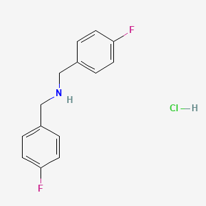 Bis(4-fluorobenzyl)amine hydrochloride chemical structure (CAS 646051-52-7)