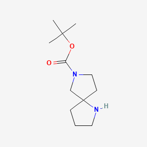 tert-Butyl 1,7-diazaspiro[4.4]nonane-7-carboxylate chemical structure (CAS 646055-63-2)