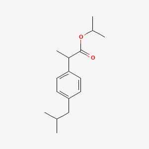 Isopropyl 2-(4-isobutylphenyl)propanoate chemical structure (CAS 64622-17-9)