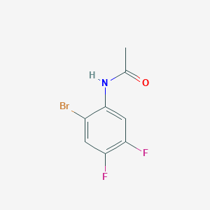 N-(2-Bromo-4,5-difluorophenyl)acetamide chemical structure (CAS 64695-81-4)