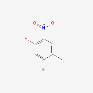 1-Bromo-5-fluoro-2-methyl-4-nitrobenzene chemical structure (CAS 64695-96-1)