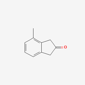 4-Methyl-1,3-dihydro-2H-inden-2-one chemical structure (CAS 64749-66-2)