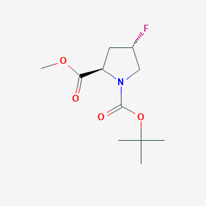 1-(tert-Butyl) 2-methyl (2R,4S)-4-fluoropyrrolidine-1,2-dicarboxylate chemical structure (CAS 647857-39-4)