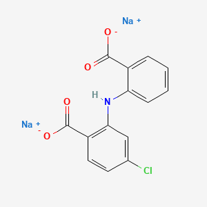 Sodium 2-((2-carboxylatophenyl)amino)-4-chlorobenzoate chemical structure (CAS 64808-48-6)