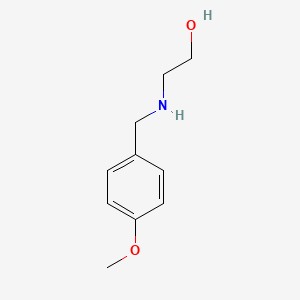 2-((4-Methoxybenzyl)amino)ethanol chemical structure (CAS 64834-63-5)