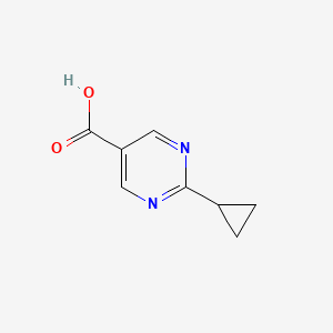 2-Cyclopropyl-pyrimidine-5-carboxylic acid chemical structure (CAS 648423-79-4)