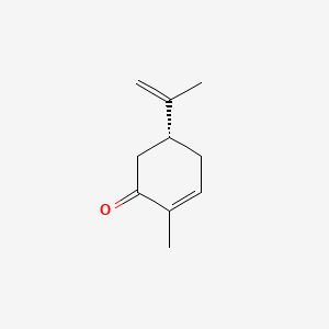 (R)-2-Methyl-5-(prop-1-en-2-yl)cyclohex-2-enone chemical structure (CAS 6485-40-1)