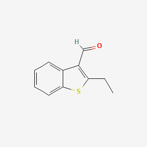 2-Ethylbenzo[b]thiophene-3-carbaldehyde chemical structure (CAS 64860-34-0)