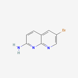 6-Bromo-1,8-naphthyridin-2-amine chemical structure (CAS 64874-38-0)