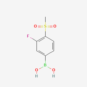 3-Fluoro-4-(methylsulfonyl)phenylboronic Acid chemical structure (CAS 648904-83-0)