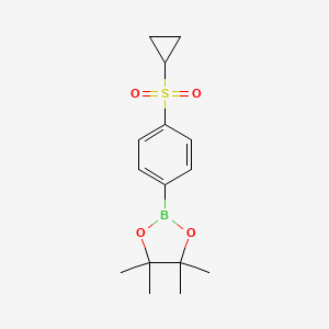 2-(4-(Cyclopropylsulfonyl)phenyl)-4,4,5,5-tetramethyl-1,3,2-dioxaborolane chemical structure (CAS 648906-27-8)