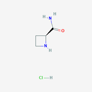 (S)-Azetidine-2-carboxamide hydrochloride chemical structure (CAS 648907-88-4)
