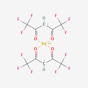 Palladium(II) hexafluoroacetylacetonate chemical structure (CAS 64916-48-9)