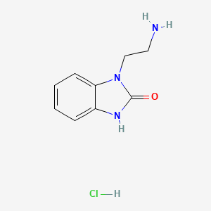1-(2-Aminoethyl)-2,3-dihydro-1H-1,3-benzodiazol-2-one hydrochloride chemical structure (CAS 64928-55-8)