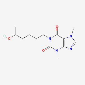 1-(5-Hydroxyhexyl)-3,7-dimethyl-3,7-dihydro-1H-purine-2,6-dione chemical structure (CAS 6493-06-7)