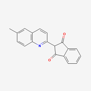 2-(6-Methylquinolin-2-yl)-1H-indene-1,3(2H)-dione chemical structure (CAS 6493-58-9)