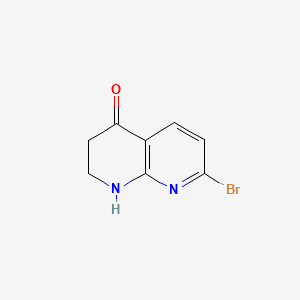 7-Bromo-2,3-dihydro-1,8-naphthyridin-4(1H)-one chemical structure (CAS 64942-87-6)