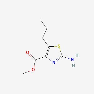 Methyl 2-amino-5-propylthiazole-4-carboxylate chemical structure (CAS 649736-98-1)