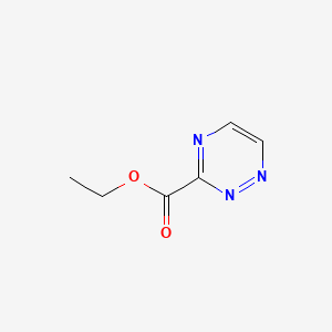 Ethyl 1,2,4-triazine-3-carboxylate chemical structure (CAS 6498-02-8)