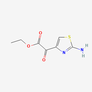 Ethyl 2-(2-aminothiazol-4-yl)-2-oxoacetate chemical structure (CAS 64987-08-2)