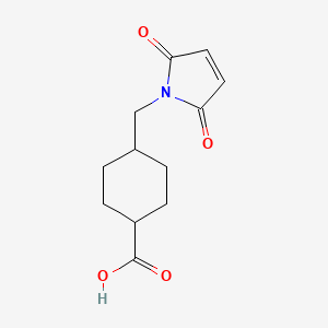 4-((2,5-Dioxo-2,5-dihydro-1H-pyrrol-1-yl)methyl)cyclohexanecarboxylic acid chemical structure (CAS 64987-82-2)