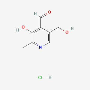 3-Hydroxy-5-(hydroxymethyl)-2-methylisonicotinaldehyde hydrochloride chemical structure (CAS 65-22-5)