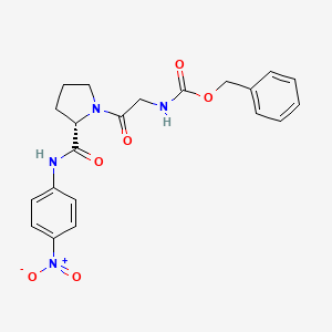 Benzyl (S)-(2-(2-((4-nitrophenyl)carbamoyl)pyrrolidin-1-yl)-2-oxoethyl)carbamate chemical structure (CAS 65022-15-3)