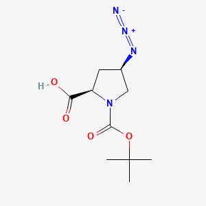 Boc-(4R)-4-azido-D-proline chemical structure (CAS 650601-59-5)