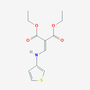 Diethyl 2-((thiophen-3-ylamino)methylene)malonate chemical structure (CAS 65076-02-0)