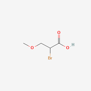 2-Bromo-3-methoxypropanoic acid chemical structure (CAS 65090-78-0)