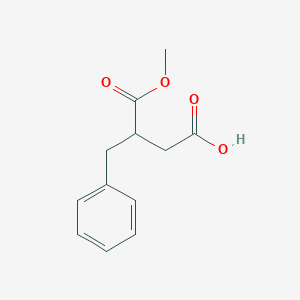 3-Benzyl-4-methoxy-4-oxobutanoic acid chemical structure (CAS 651013-72-8)