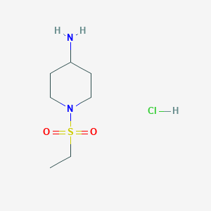 1-(Ethylsulfonyl)piperidin-4-amine hydrochloride chemical structure (CAS 651056-79-0)