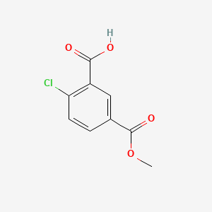2-Chloro-5-(methoxycarbonyl)benzoic acid chemical structure (CAS 651058-97-8)