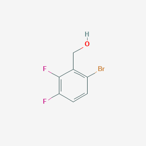 (6-Bromo-2,3-difluorophenyl)methanol chemical structure (CAS 651326-72-6)