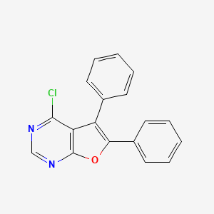 4-Chloro-5,6-diphenylfuro[2,3-d]pyrimidine chemical structure (CAS 65148-07-4)