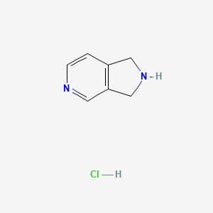 2,3-Dihydro-1H-pyrrolo[3,4-c]pyridine hydrochloride chemical structure (CAS 651558-58-6)