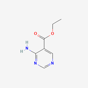 Ethyl 4-aminopyrimidine-5-carboxylate chemical structure (CAS 65195-35-9)
